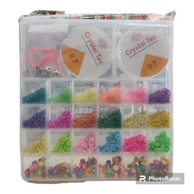 Set Para Armar Collares (Estuche Plastico: 26 Divisiones)