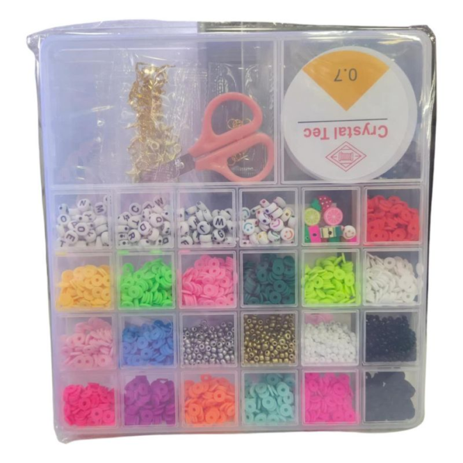 Set Para Armar Collares (Estuche Plastico: 26 Divisiones)